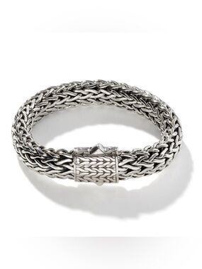 John Hardy Icon 10mm Silver Bracelet With Chain clasp size small